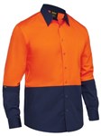 Bisley Hi Vis Food Industry PolyCotton Shirts Long Sleeve