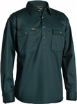 Bisley Cotton Drill Shirt Closed Front Long Sleeve