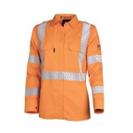 BOOL Ladies Shirt Parvotex Inherent Fire Resistant Long Sleeve  Reflective Tape HRC286 calcm2 Orange
