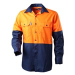 Tru Cotton Drill Shirt Long Sleeve 2 Tone