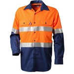 Tru Lightweight Cotton Drill Shirt Vented Long Sleeve with Reflective Tape