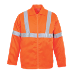 Westex Ultra Soft Fire Retardant Jacket X Pattern Rail Reflective Tape Orange CF10029
