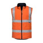 Prime Mover Hi Vis 100 Cotton Reversible Vest with Light Cotton Lining