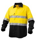 King Gee Workcool 2 Shirt Cotton Drill RT1 Reflective Tape 2 Tone
