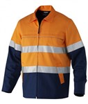 King Gee Hi Vis Spliced NanoTex Cotton Drill Jacket
