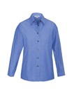 Biz Collection Ladies Blue Chambray Shirt Long Sleeve 100 cotton