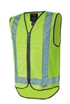 Prime Mover Safety Vest Zip Front with X Pattern Reflective Tape