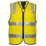 Prime Mover Safety Vest Zip Front 100 Cotton with Reflective Tape