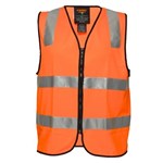 Prime Mover Safety Vest Zip Front with 2 Hoop Pattern Reflective Tape