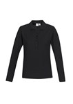 Biz Collection Ladies Long Sleeve Crew Polo Shirt 65 Polyester 35 Cotton