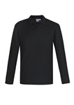 Biz Collection Mens Long Sleeve Crew Polo Shirt 65 Polyester 35 Cotton