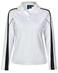 Winning Spirit Ladies Celebrity Polo Shirt Long Sleeve 60 Cotton 40 CoolDry Polyester with breathable mesh panels