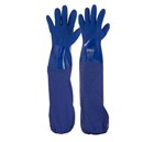 PVC Gloves 60cm Blue