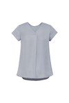 Biz Corporates Ladies Kayla Top Short Sleeve V Neck Pleat