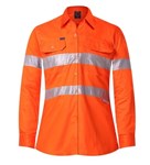 Ritemate Ladies Vented Lightweight Long Sleeve Shirt with Reflective Tape