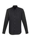 Biz Collection Mens Indie Shirt Long Sleeve 100 Cotton Stonewashed Denim