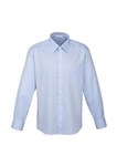 Biz Collection Mens Luxe Shirt Long Sleeve 100 Cotton mini herringbone