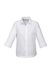 Biz Collection Ladies Luxe Shirt 34 Sleeve 100 Cotton mini herringbone