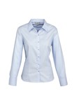 Biz Collection Ladies Luxe Shirt Long Sleeve 100 Cotton mini herringbone