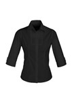 Biz Collection Ladies Berlin Shirt 34 Sleeve 61 Cotton 35 Polyester 4 Elastane