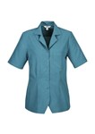 Biz Collection Ladies Oasis Shirt Action Back Overblouse Short Sleeve 100 breathable comfortcool polyester