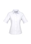 Biz Collection Ladies Ambassador Stripe Shirt Short Sleeve 75 Polyester 25 Cotton yarn dyed