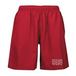 Shorts Ladies Elastic Waist No Zip Red