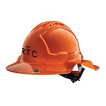 Tuffgard Broadbrim Hardhat Vented Orange ARTC 1 Colour Print