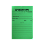 Green Information Tag 80 x 160mm 8mm Eyelet with String