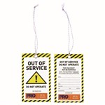 Safety Tags Out of Service Do Not Operate Tag Non Tear Pack 100