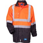 Tru Workwear 4 In 1 Jacket Oxford Polyester with Reflective Tape 2 Tone
