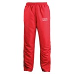 Track Pants Unisex Elastic Waist with Lining Red