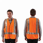 Pro Choice Safety Vest Nylon H Pattern Reflective Tape Orange