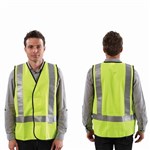 Pro Choice Safety Vest Nylon H Pattern Reflective Tape Yellow