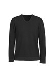 Biz Collection Mens Origin Pullover 100 Merino Wool BlackCharcoal