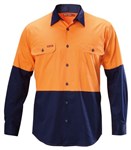 Hard Yakka Koolgear Cotton Twill Ventilated Shirt Long Sleeve 2 Tone