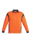 Syzmik Mens Aztec Hi Vis Polo Shirt 100 Polyester Long Sleeve