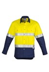 Syzmik Mens Hi Vis Spliced Industrial Shirt Hoop Taped