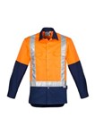 Syzmik Mens Shirt Mid Weight Hi Vis H Pattern Taped Shirt