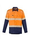 Syzmik Mens Shirt Rugged Cooling Lightweight Hi Vis Shirt Segmented Reflective Tape